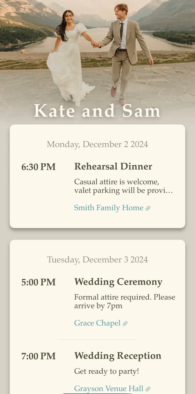 Events Page